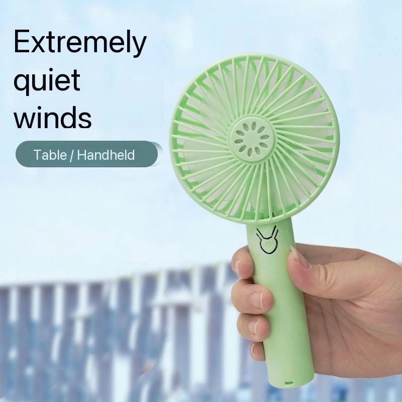 RECHARGEABLE MINI TABLE/HAND FAN WITH STAND