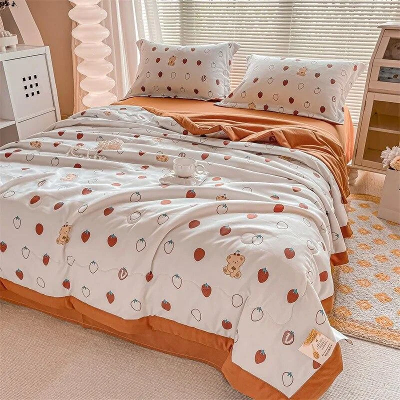 Bedding Set Duvet Cover Set,Winter Pure Cotton Milk Velvet Thick Warmth Bed Sheet Quilt Cover Pillowcase Bring Excellent Sleep Full Bed Set