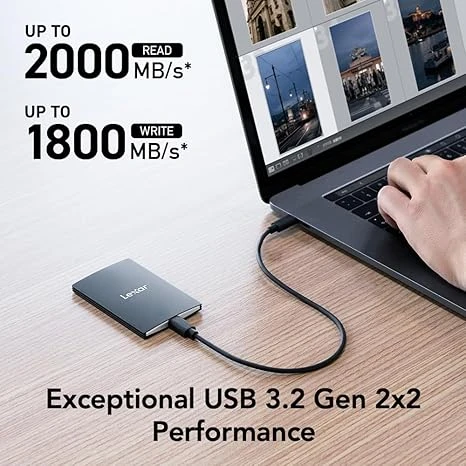 Lexar 2TB SL500 Portable SSD, Up to 2000MB/s
