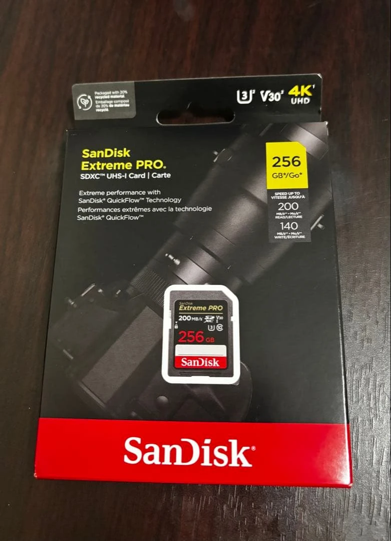 SanDisk 256GB Extreme PRO SDXC UHS-I Card - C10, U3, V30 SD Card