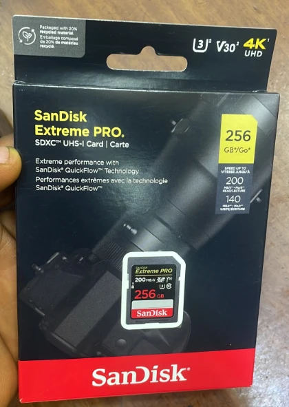 SanDisk 256GB Extreme PRO SDXC UHS-I Card - C10, U3, V30 SD Card